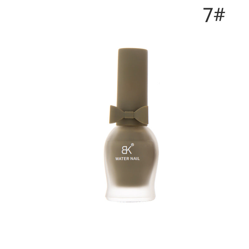 BK bow 30 colors matte matte whitening 7 days water-based nail polish no baking no odor can not be peeled wholesale