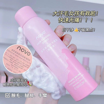 NOVO Concentrated Beauty Hair Removal Spray Mousse is gentle and non-irritating to the whole body to remove underarm hair removal cream for both men and women 