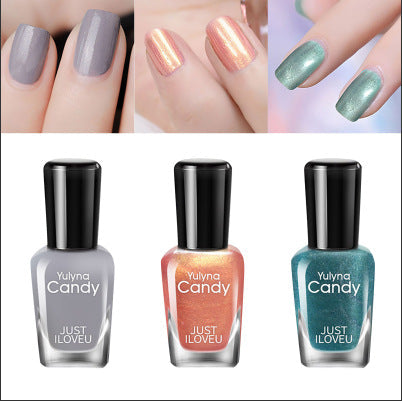 Yu Linna cross-border wholesale factory direct sales can not be peeled off a piece of toe nail polish set without baking