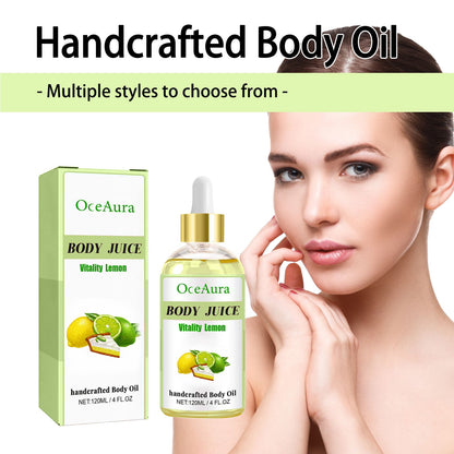 OceAura Lemon Body Care Oil nourishes, nourishes, tightens the skin, relieves fatigue, plant aromatherapy oil 