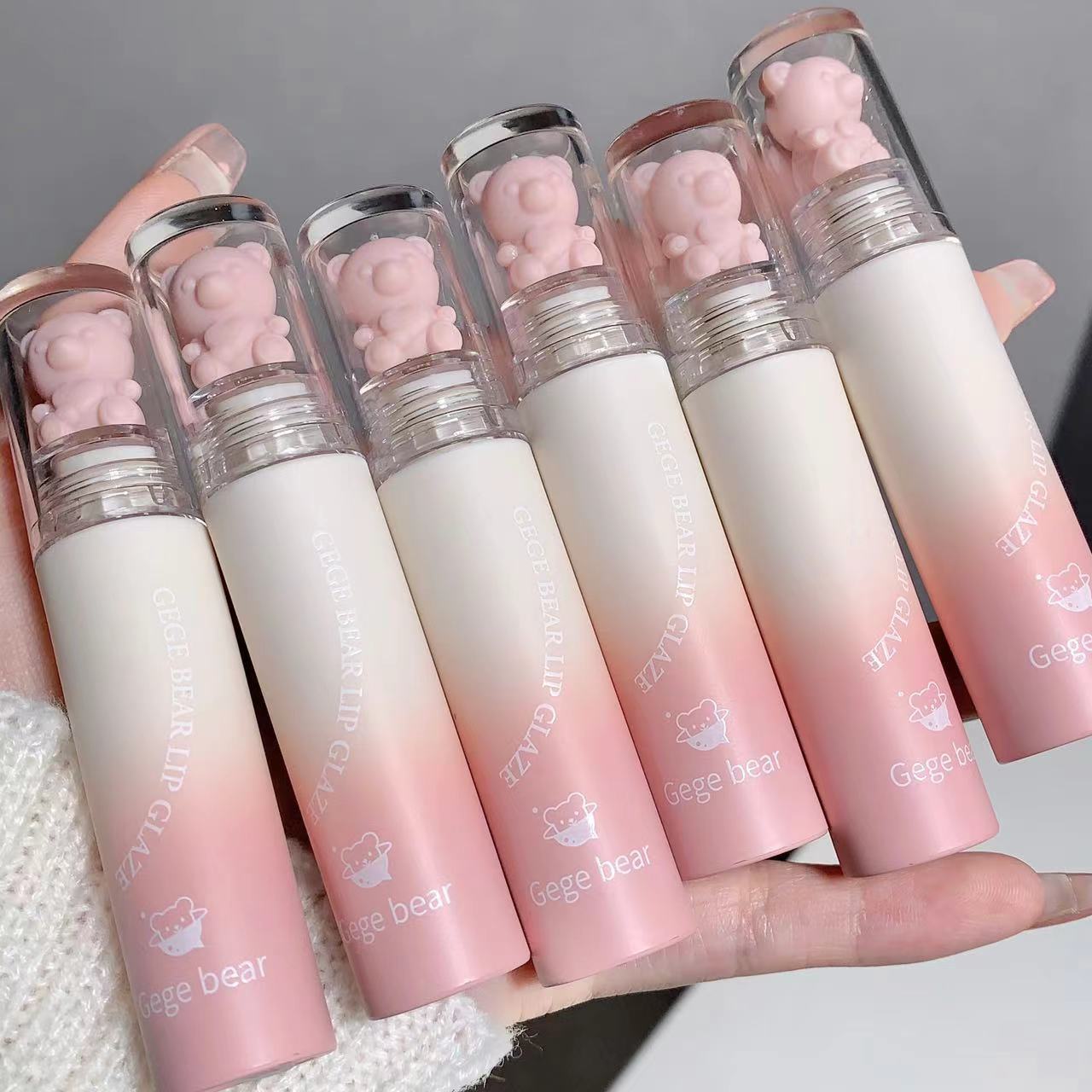 Gege bear velvet mildew lip glaze matte velvet matte white lip mud សិស្សានុសិស្ស តម្លៃសមរម្យ ឆ្លងដែន