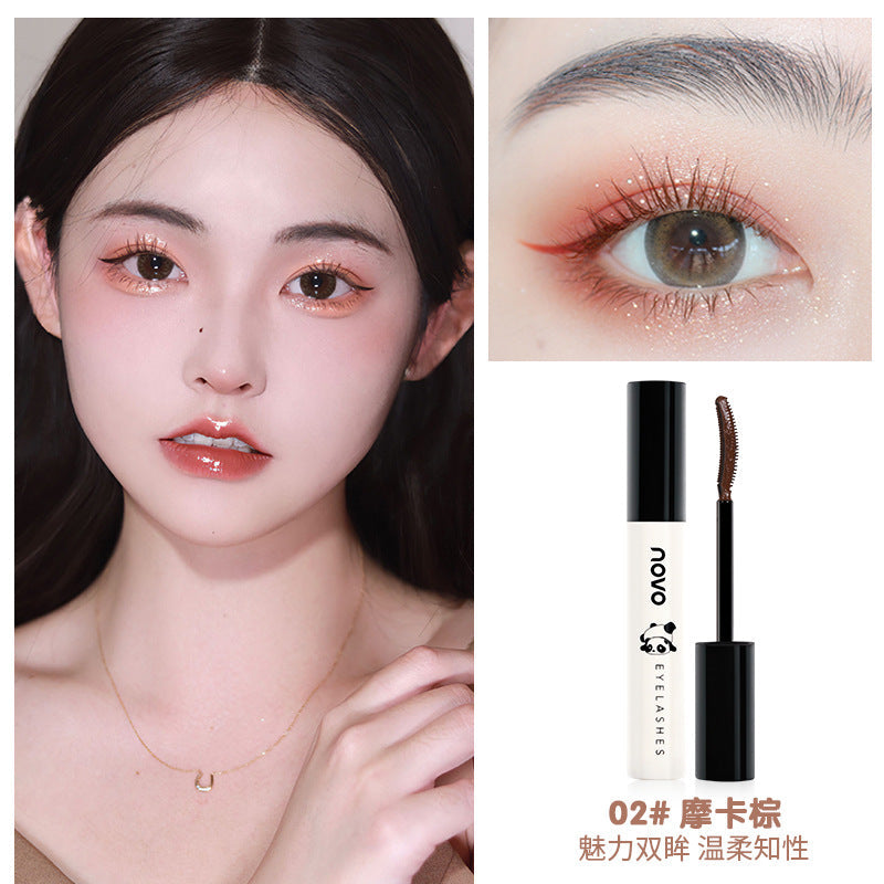 NOVO eyelash raincoat primer mascara waterproof no smudge long thick curling natural long-lasting sweat-proof 