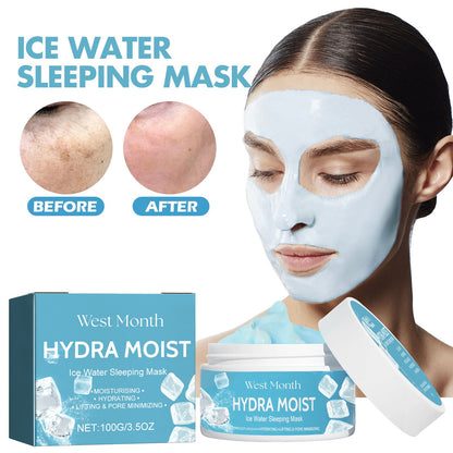 West &amp; Month Hydrating Sleeping Mask ផ្តល់សំណើមដល់ស្បែក សម្អាតរន្ធញើស និងកាត់បន្ថយស្នាមជ្រួញ និងស្នាមមុន 