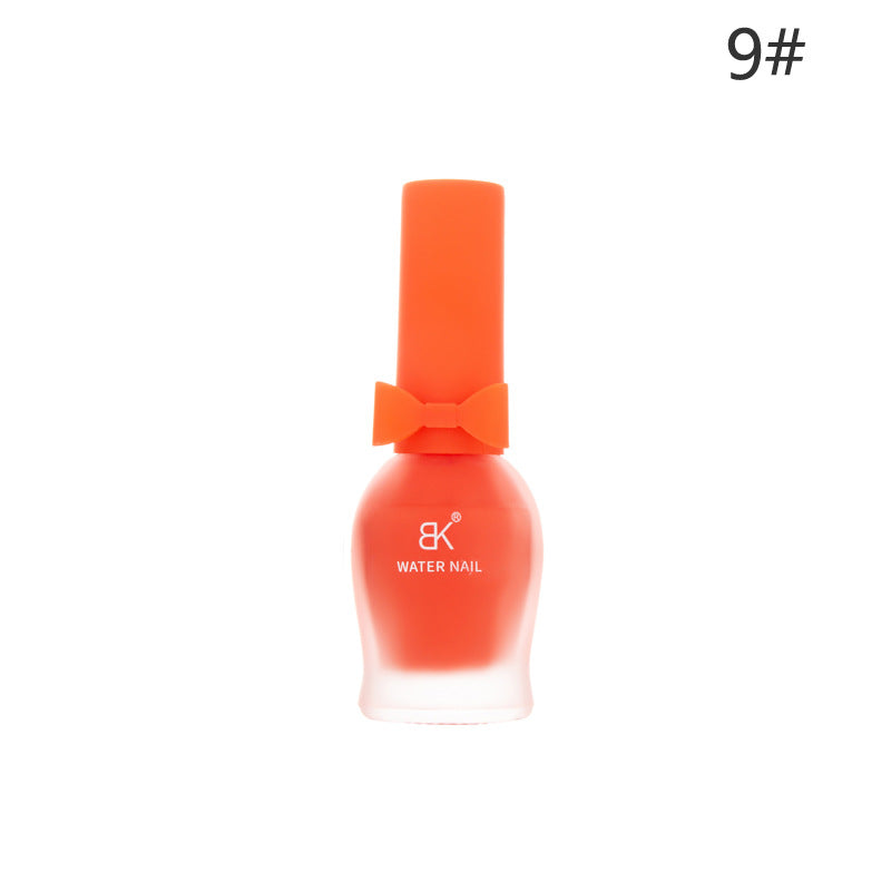 BK bow 30 colors matte matte whitening 7 days water-based nail polish no baking no odor can not be peeled wholesale