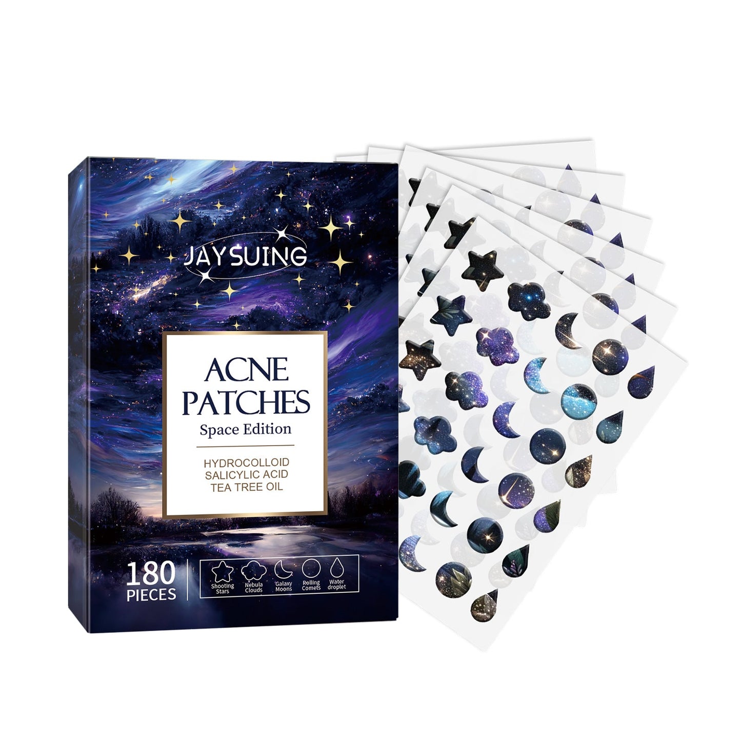 Jaysuing acne patch fades closed comedones, clears acne, waterproof and breathable, repairs acne-prone skin, pattern acne patch 