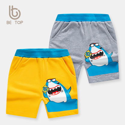 New style boy shorts summer children's clothing small and medium children's baby cartoon casual pants children's pants wholesale one piece drop shipping