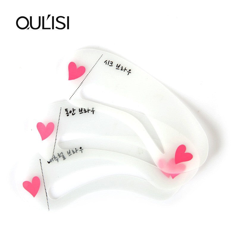 Eyebrow card eyebrow drawing tool straight eyebrow card flat eyebrow European eyebrow eyebrow trimming piece eyebrow drawing card