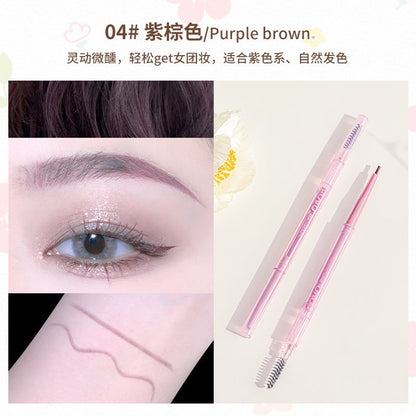 NOVO small oval double-head eyebrow pencil with eyebrow brush natural color lasting machete extremely fine waterproof and sweat-proof fine wholesale