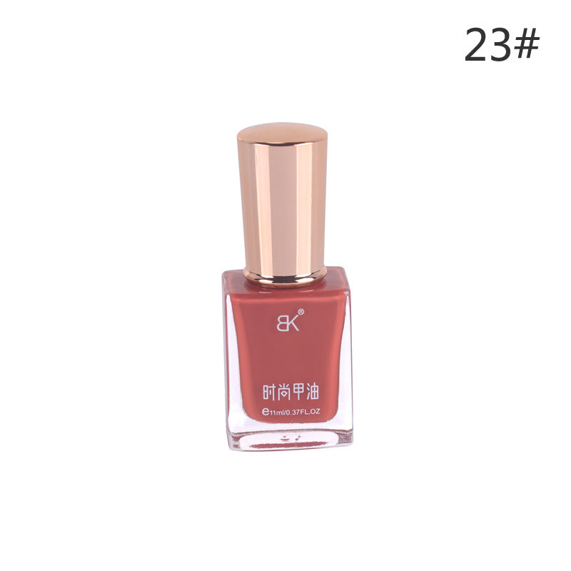 bk summer new style net red 36 colors fashion oily nail polish can not be peeled off without baking long-lasting not easy to fall off white wholesale