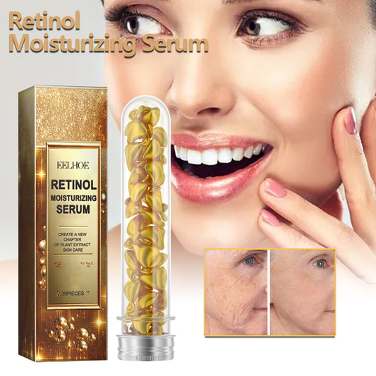 EELHOE Retinol Facial Capsule Essence Firms ផ្តល់សំណើម កាត់បន្ថយស្នាមជ្រួញ ផ្តល់សំណើមដល់ស្បែក Essence 