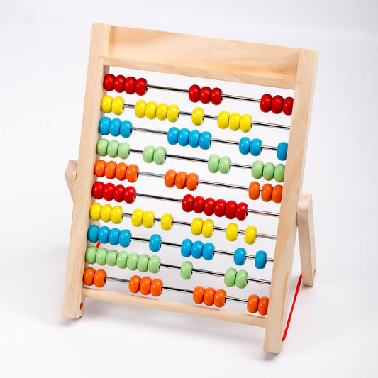 Wooden multifunctional ten-speed calculation stand abacus stand primary school children's mathematical calculation early education enlightenment educational teaching aids