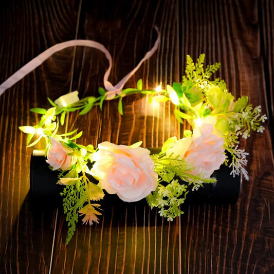 New fresh forest luminous wreath children and adults photo props scenic spot night market stall hair accessories headband wholesale