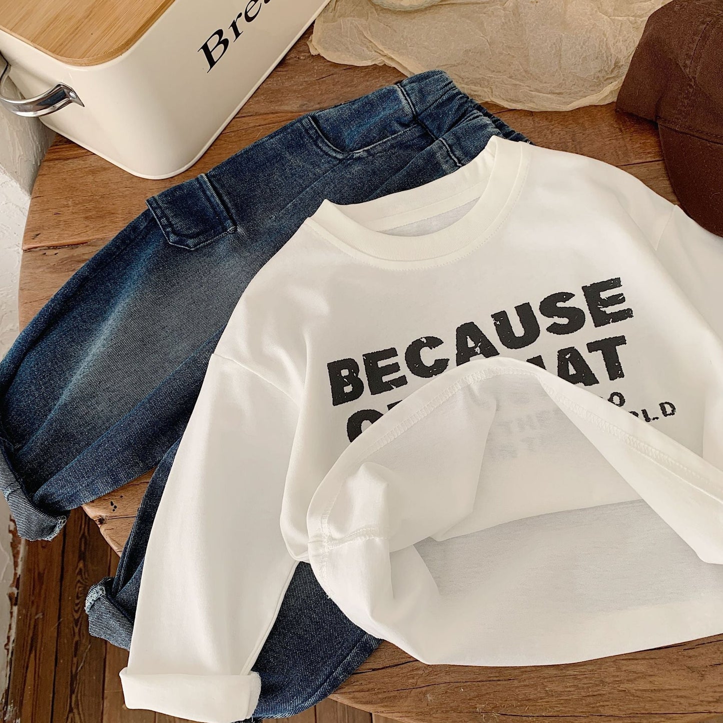 Children's T-shirt 2024 Spring Boys Long-sleeved T-shirt Casual Bottom Children's Clothing New Letter Cotton Top G0030