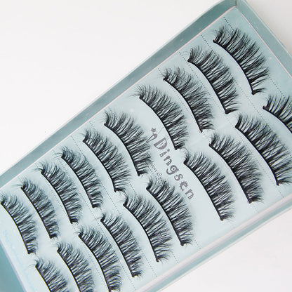 DINGSEN false eyelashes factory 10 pairs of 3D three-dimensional multi-layer eyelashes natural thick curled eyelashes