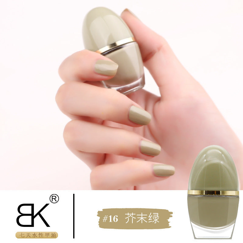 bk cute internet celebrity small easter egg 35 colors whitening 7 days water-based nail polish no baking long-lasting can not be peeled off wholesale 