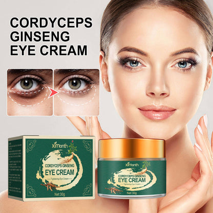 Ximonth Cordyceps និង Ginseng Eye Cream បំបាត់ស្នាមជ្រួញជុំវិញភ្នែក រង្វង់ភ្នែក និងរង្វង់ភ្នែក ផ្តល់សំណើម ធ្វើអោយស្បែកទន់ និងបន្តឹងស្បែក 