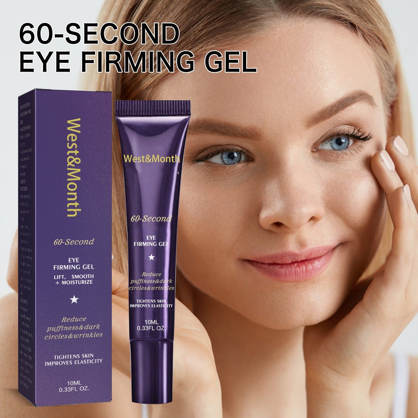 West Month Eye Firming Gel reduces fine lines and eye bags, moisturizes and tightens eye skin. 