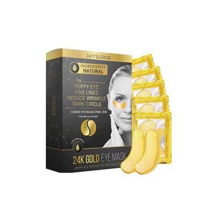 Jaysuing 24k gold eye mask fades fine lines and dark circles, moisturizes and tightens eye skin 