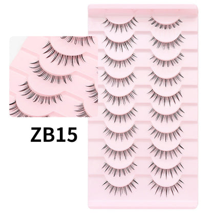 DINGSEN false eyelashes factory cross-border single fish line stem segmented eyelashes net red fox series one-piece eyelashes