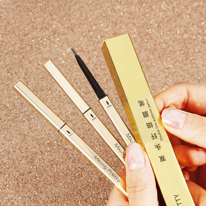 Douyin same style small gold bar small gold chopstick eyebrow pencil beginner eyebrow drawing triangle very fine double head waterproof and sweat-proof no smudge 