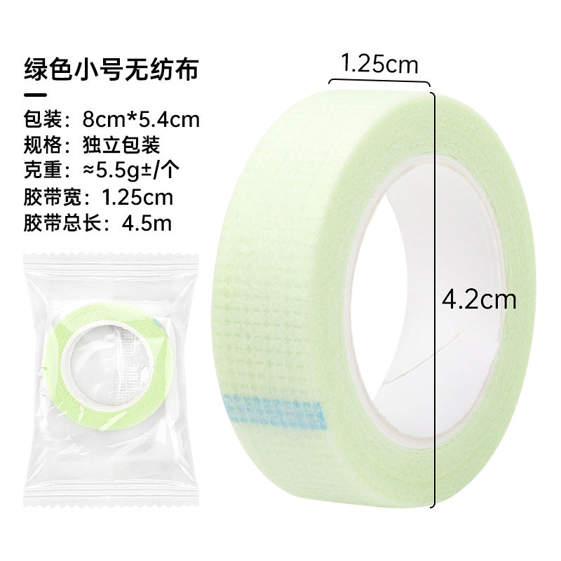 Wholesale eyelash extension isolation tape small size 4.5 meters non-woven colored tape independent packaging