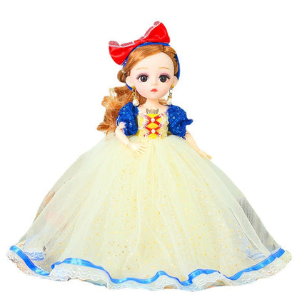 តុក្កតា Snow White Princess Elsa Music Doll Yad Barbie Doll Girls Birthday Children's Doll 28cm ថ្មី