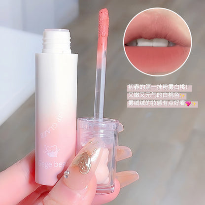 Gege bear velvet mist lip glaze velvet matte matte easy to apply color whitening non-drying lip mud