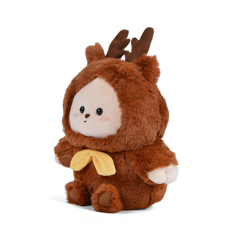 New cartoon elk doll plush toy cute deer animal doll super soft doll children's gift