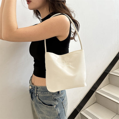 Fashion simple tote bags women 2024 new style simple texture waterproof Oxford cloth shoulder underarm bag 