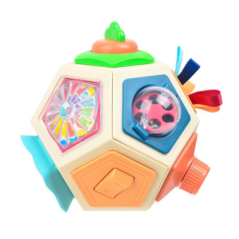 Cross-border five senses busy ball toy baby hand grasping ball detachable early education soothing toy assembly hexahedron