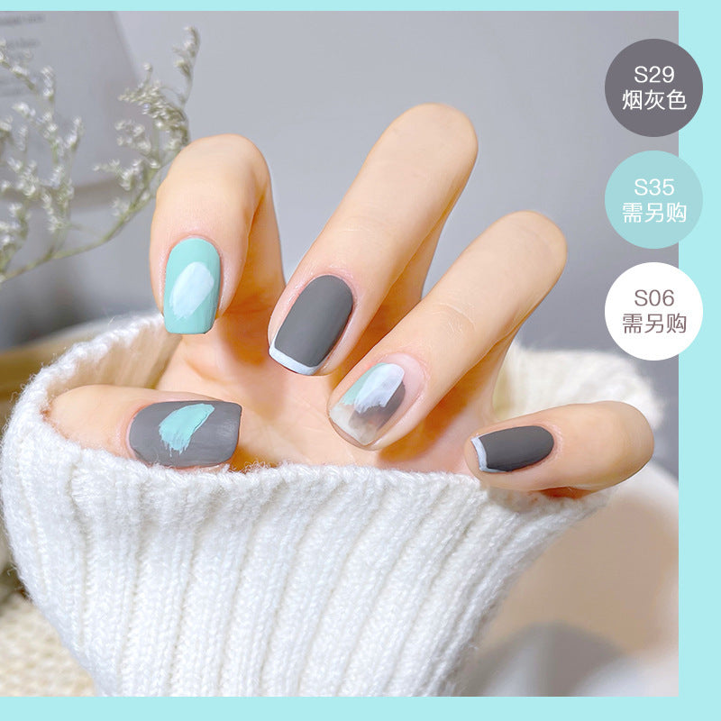 2023 new nail polish spring and summer color water-based matte nail polish cannot be peeled off and dried naturally, suitable for pregnant women