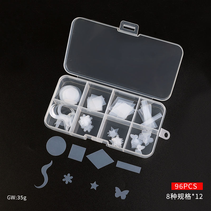 Nail extension nail model quick extension paper-free 288 pieces of plastic nail support nail film nail mold box 