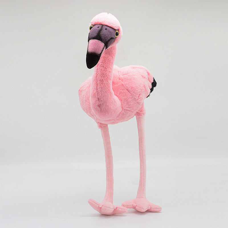 Cute flamingo plush toys wholesale in stock simulation bird-shaped doll children's birthday gift cute toys