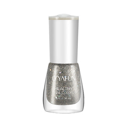 New water-based, no-bake, long-lasting, quick-drying, tearable, children's sequined colored nail polish, peelable cross-border nail polish