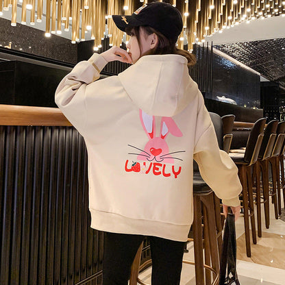 2024 new spring jackets for middle and large children and girls, cardigan, hooded, windproof, loose sportswear, Korean style, street-style, trendy