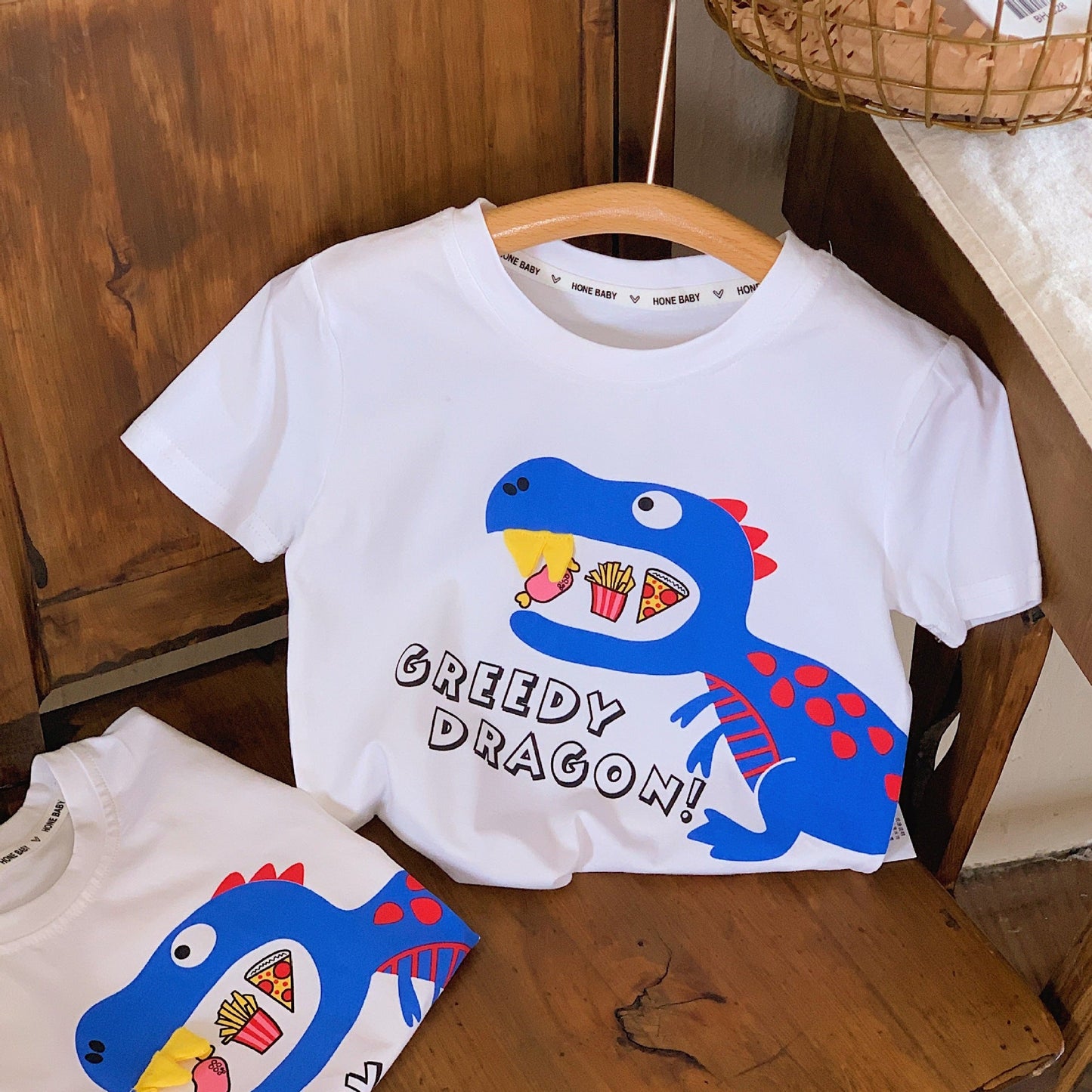 Children's T-shirt 2023 Bangcheng summer style boys and small children's little dinosaur short-sleeved T baby cute T-shirt trendy F0134