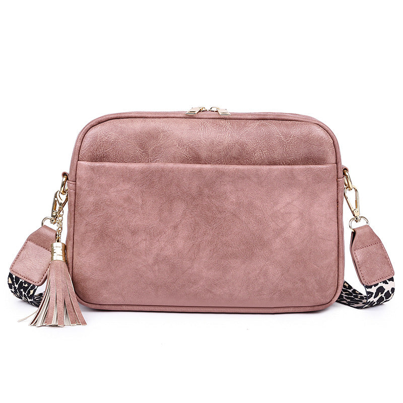 Cross-border wholesale wide shoulder strap bag women's new candy color ladies shoulder bag casual crossbody small square bag