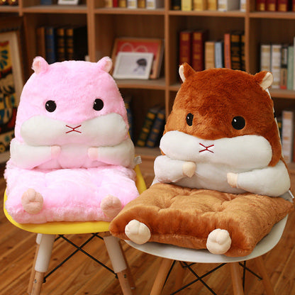 Multifunctional hamster one-piece cushion detachable plush warm waist and hip chair gift girl cushion