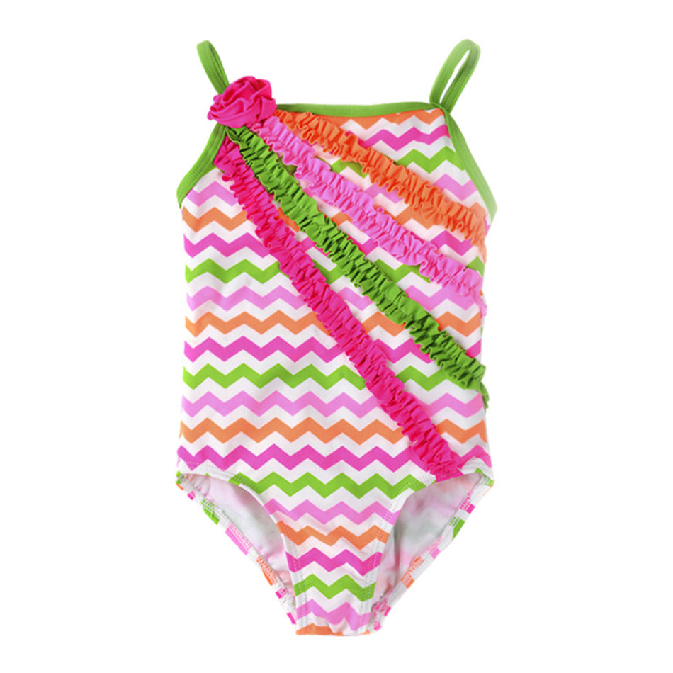 swimming kids children's swimsuit quick-drying small fresh summer cartoon Korean one-piece girl swimsuit manufacturer