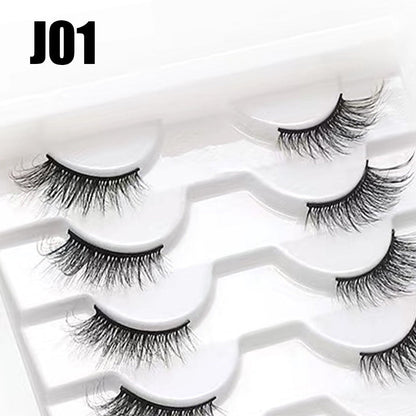 DINGSEN false eyelashes factory wholesale cross-border three-dimensional curled eyelashes multi-layer thick half eyelashes half