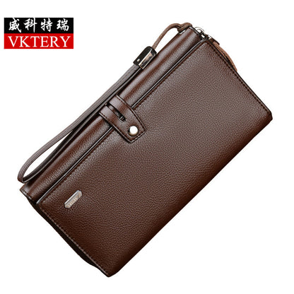 Weiketui Men's Wallet Business Men's Long Zipper Multi-Card Slot កាបូបដែលមានសមត្ថភាពធំ មានក្នុងស្តុកស្រាប់