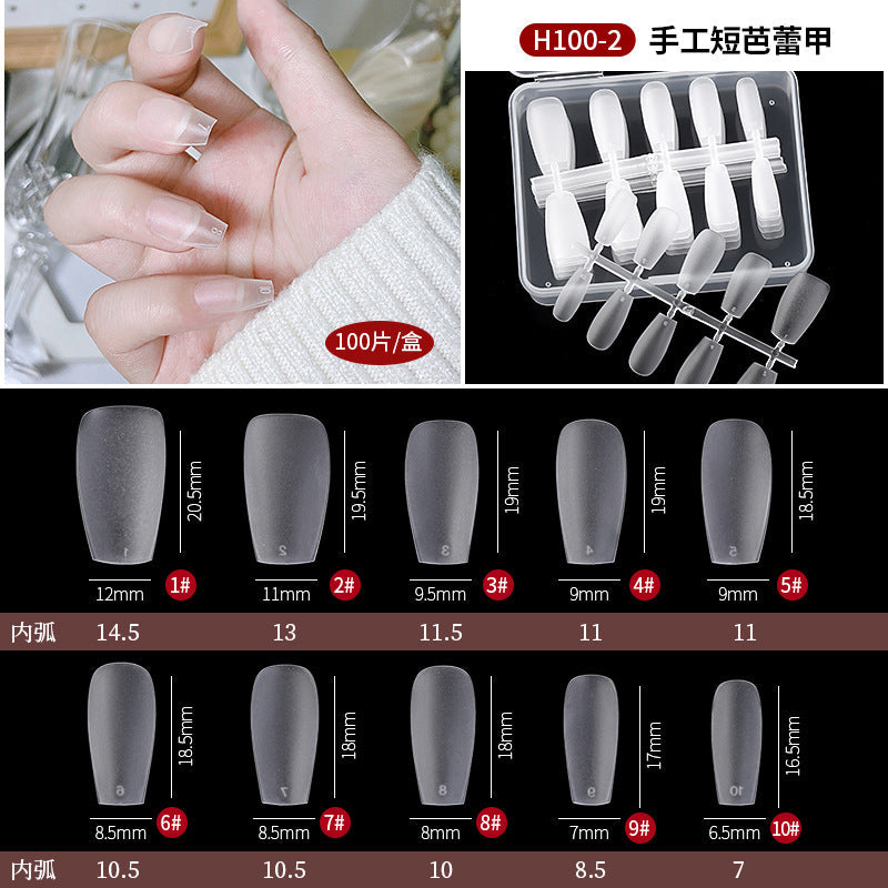 Nail art nail polish free grinding hand-wearing nail fold seamless air soft nail 100 pieces new upgrade