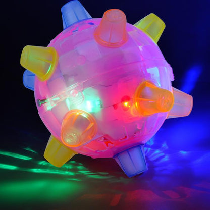 Children's electric dancing ball colorful luminous toys music flash jumping ball bouncing ball stall supply wholesale