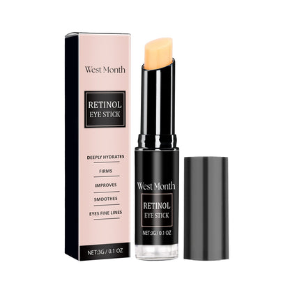 West&amp;Month Retinol Anti-Wrinkle Eye Cream Stick បំបាត់ស្នាមជ្រួញជុំវិញភ្នែក ផ្តល់សំណើម រឹតបន្តឹង រលោង និងធ្វើអោយស្បែកទន់។ 