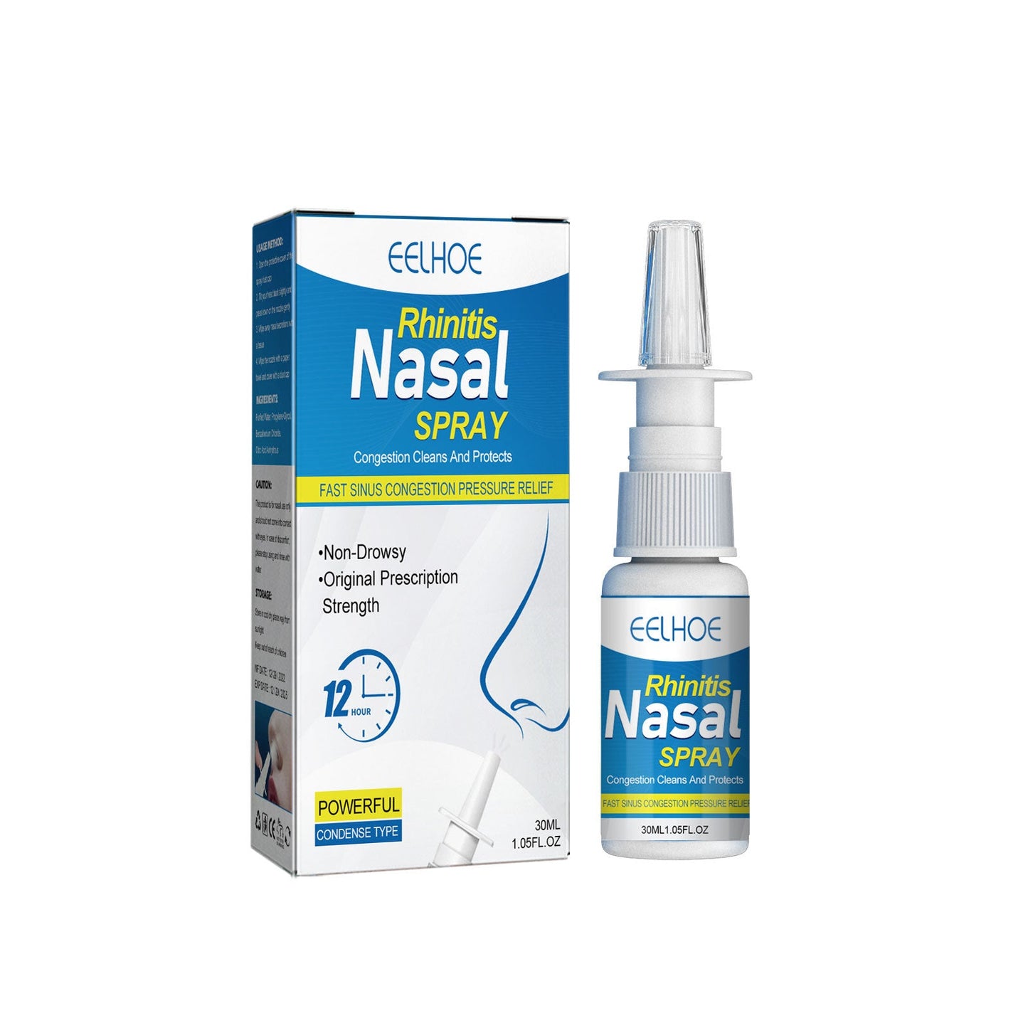 EELHOE nasal spray for adults and children to relieve nasal congestion, nasal discomfort, sneezing and nasal care spray 