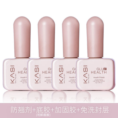 KaSi ice transparent nude nail polish 2024 new summer popular jade jelly transparent pink nail art