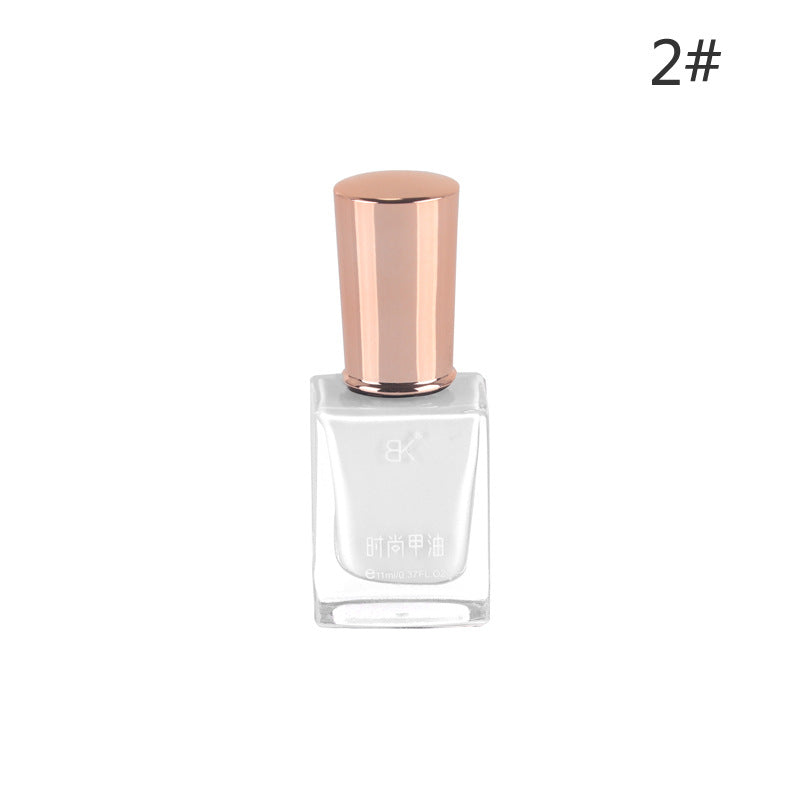 bk summer new style net red 36 colors fashion oily nail polish can not be peeled off without baking long-lasting not easy to fall off white wholesale