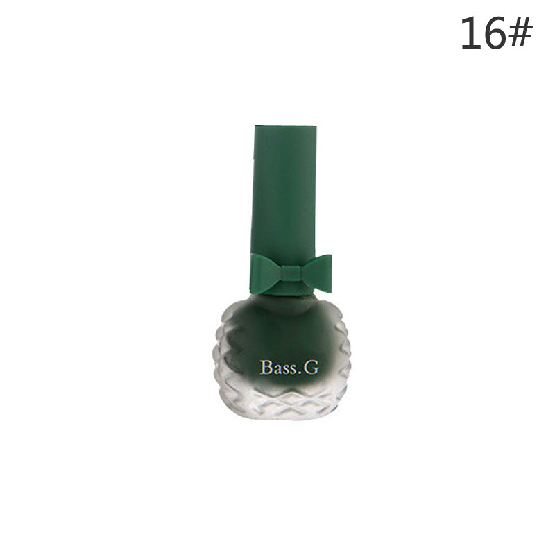 Dongbei Shijie matte matte seven-day non-peelable water-based nail polish waterproof plum color student whitening nail polish