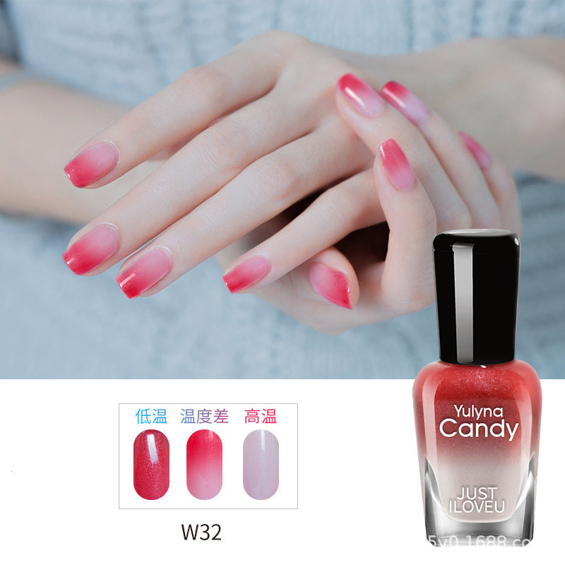 2024 new temperature-changing nail polish, no baking, quick drying, long-lasting, non-peelable, non-fading, multi-color nail polish, direct sales from manufacturers