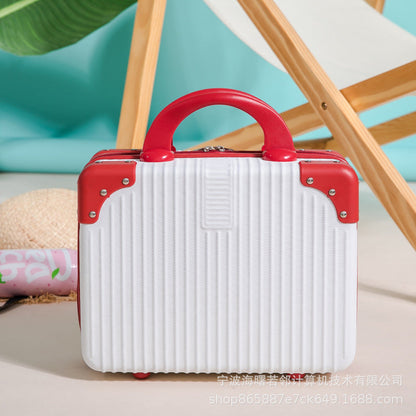 Mini student storage makeup suitcase small female light boarding 14 inch box portable simple large capacity 